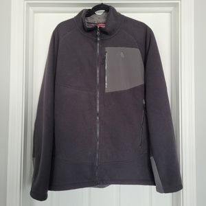 North Face Fleece Lined gray and black zipper jacket size XL
